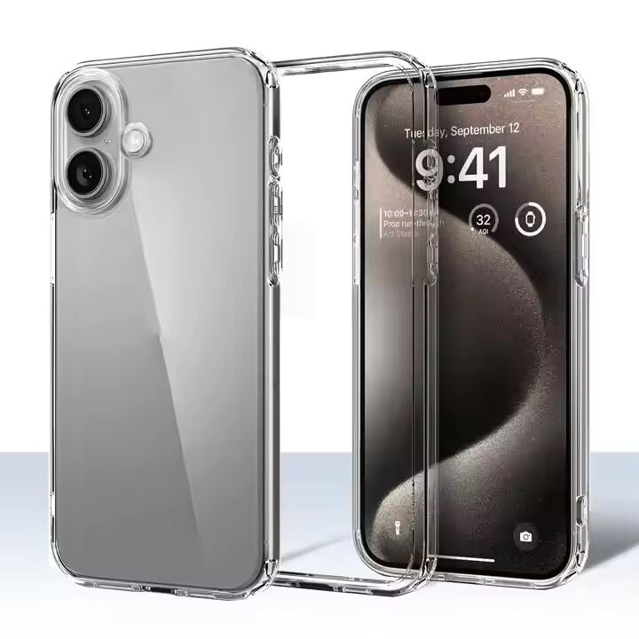 Ultra-Slim-Hülle, passend für iPhone 16, transparent